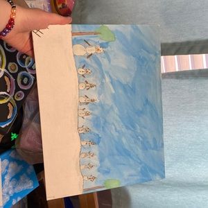 Snowman family painting! Handmade by me!🙃Note: keep away from water